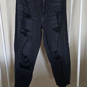 American Eagle Mom Distressed Black Jeans